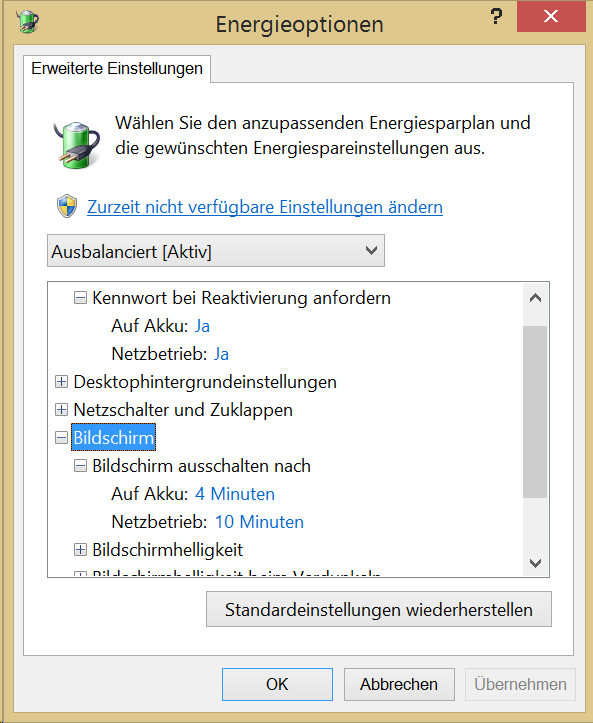 Standby Bei Windows Vista Ausschalten