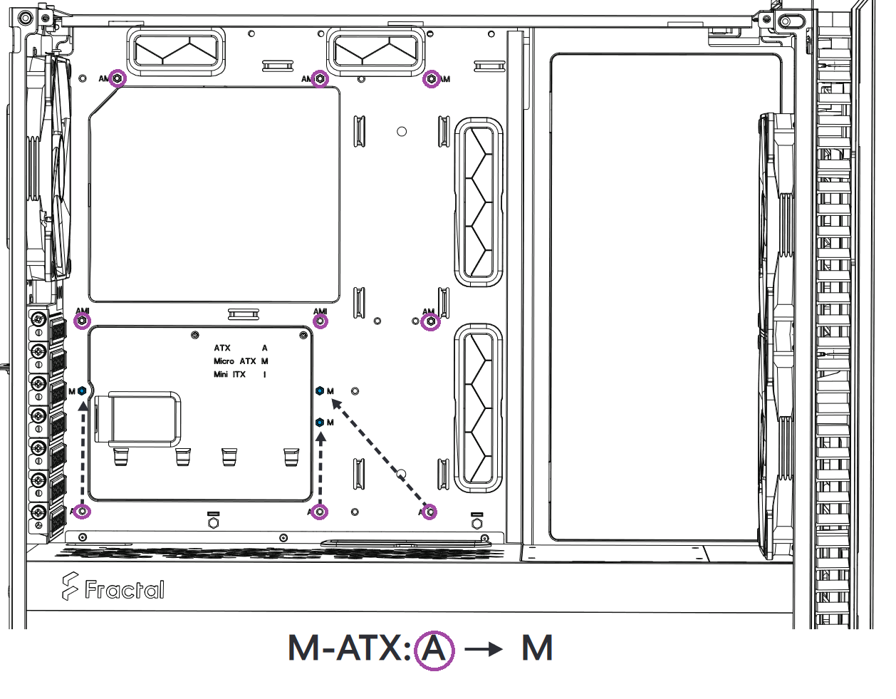 6 PC Mainboard Abstand Halter Abstandshalter ATX Montage Clip