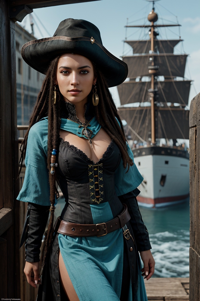 16897-1506659852-a woman,black captitain dark pirate hat, dreads, vibrant green eyes, (detaile...jpg