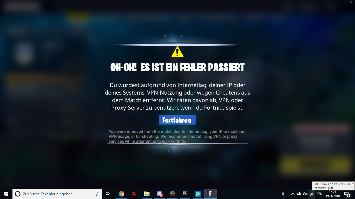 Fortnite Fortnite funktioniert nicht. ComputerBase Forum