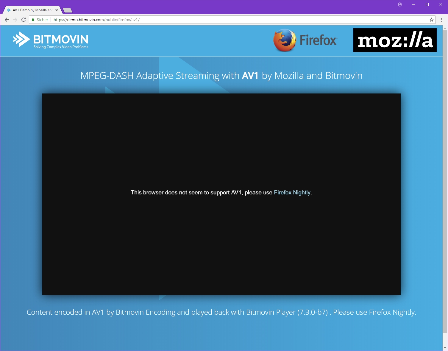 AV1 Demo Mozilla and Bitmovin Chrome Version 68.0.3440.106.jpg