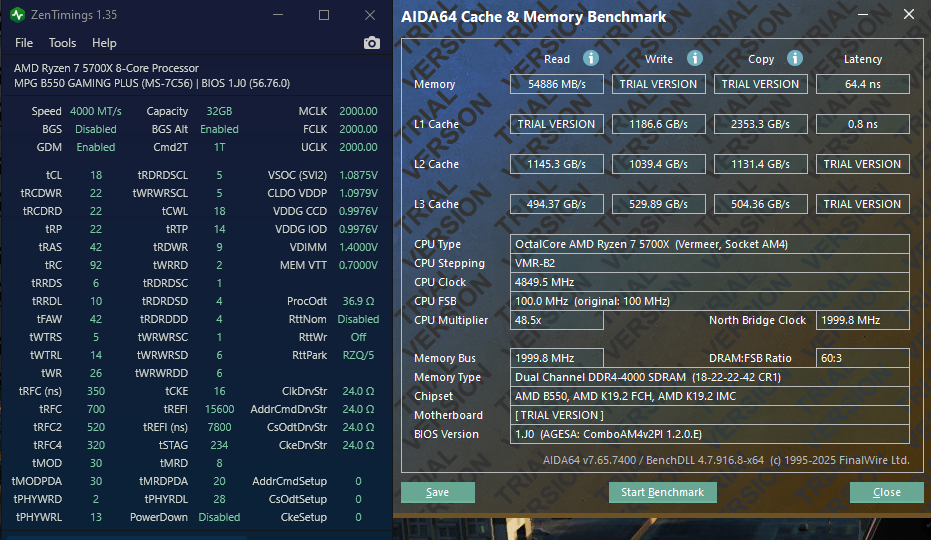 cachemem-timings-alles auto DDR4000 FLCK@2000-nach Bios Update.png