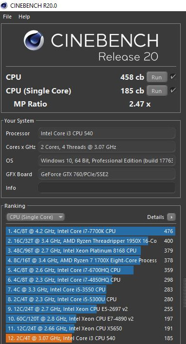 cinebench DualCore Intel Core i3-540, 3066 MHz.JPG