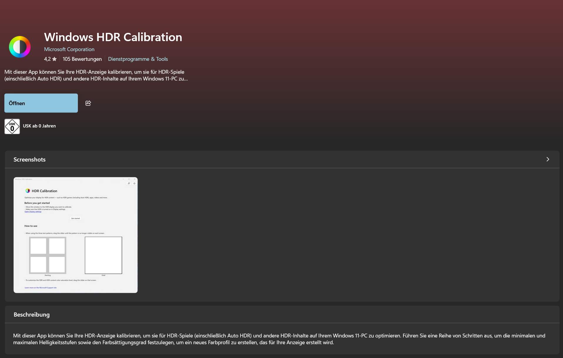 HDR Bildschirmkalibrierung App Windows Store.png
