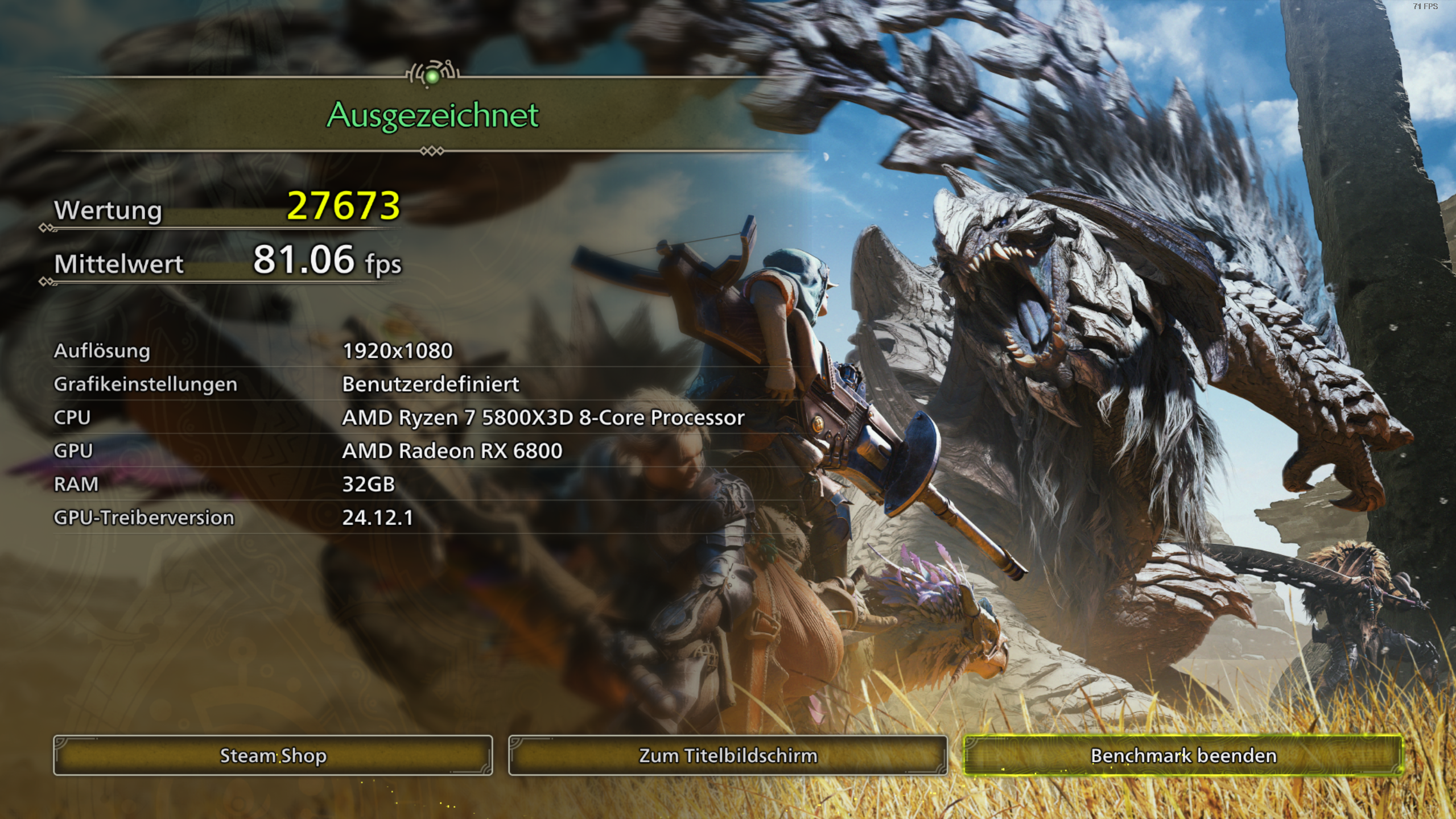 Monster Hunter Wilds - FHD Mittel, FSR aus, RT aus, TAA.png