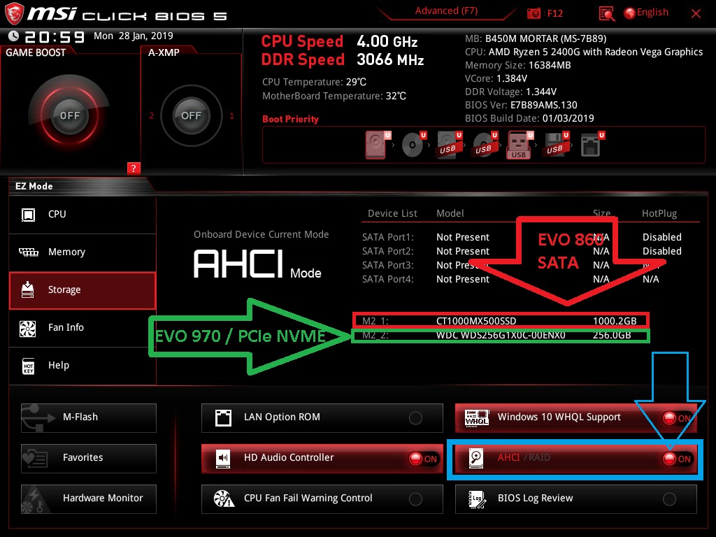 Схема подключения msi b450m