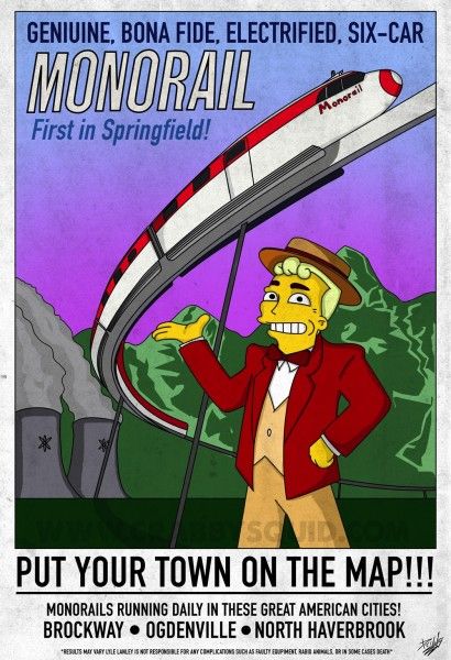 PHOTOS_ A _Simpsons_ spin on classic Disneyland monorail poster in this genuine, bona fide new...jpg