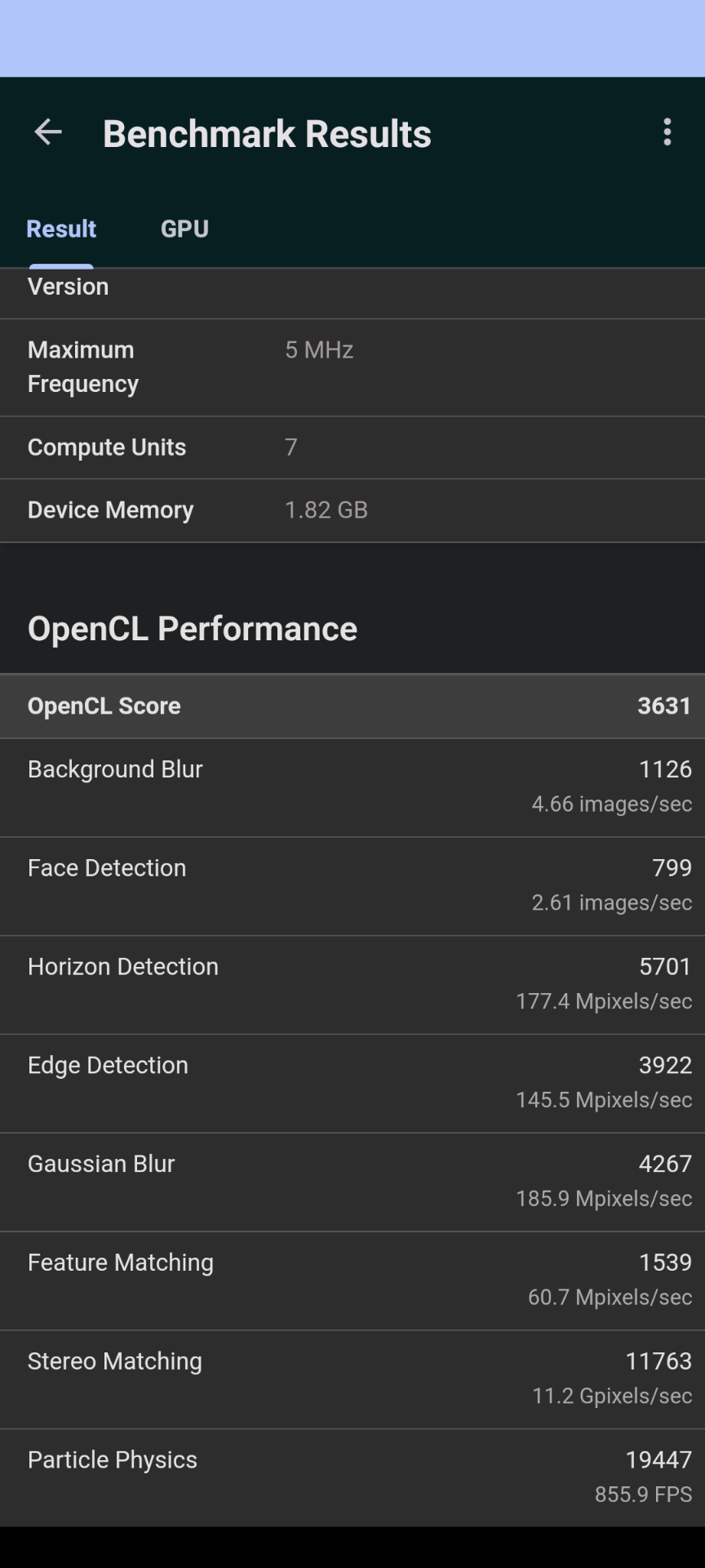 Pixel 7a - Geekbench 6 - GPU OpenCL.png