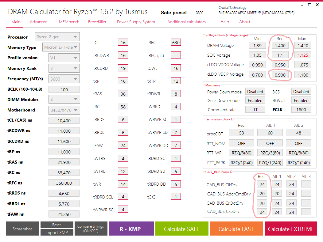 Ryzen Dram Calculator ZEN 2Crucial auf 3600MhZ mit Safe Settings.png