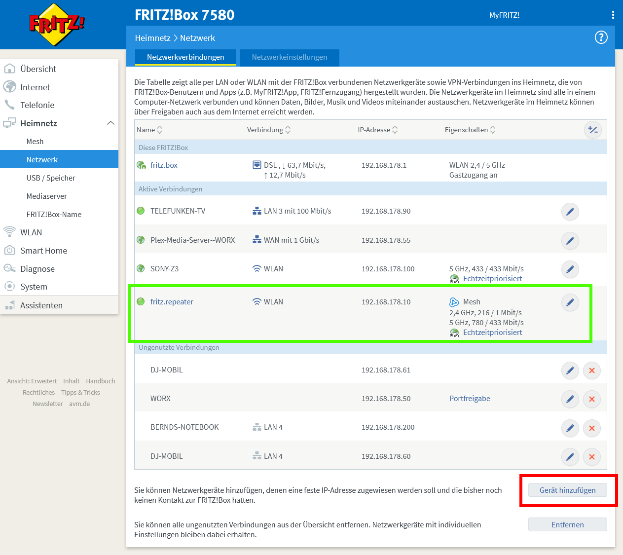 Keine Verbindung mehr von Fritzbox 7490/Repeater 600 | ComputerBase Forum