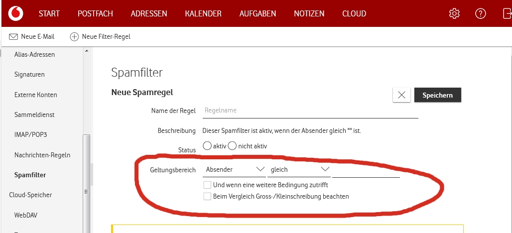 spamfilter spamregel.jpg