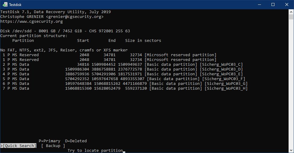 TestDisk - Schritt 05