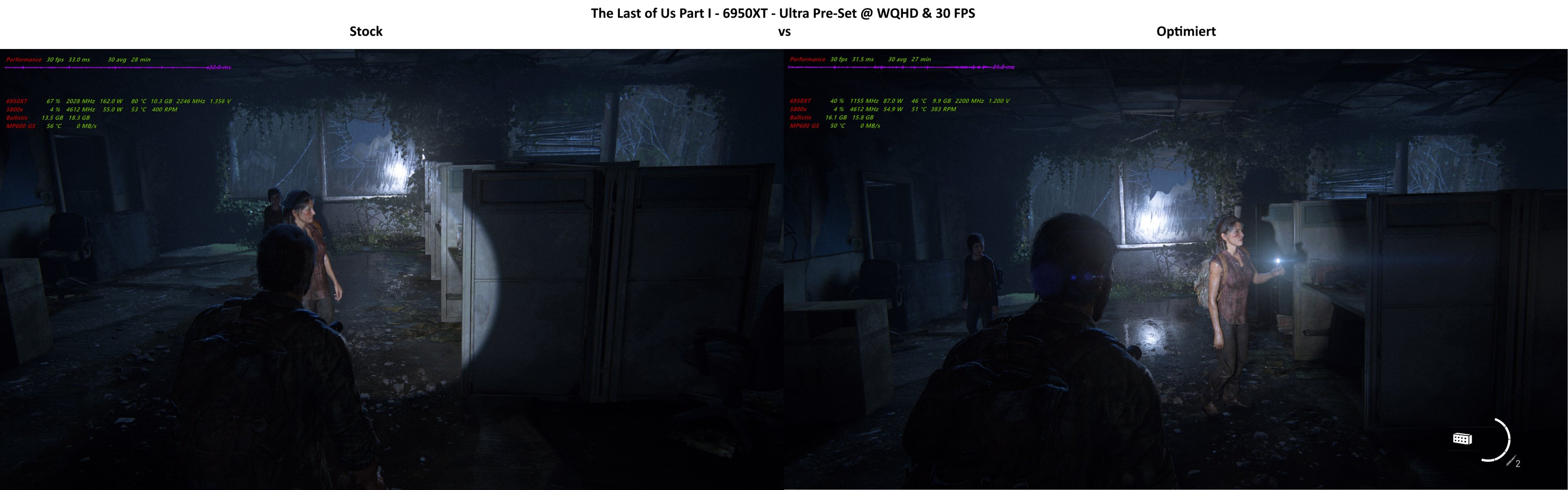 The Last of Us Part I - 6950XT - Ultra Pre-Set @ WQHD & 30 FPS - Stock vs Optimiert.jpg