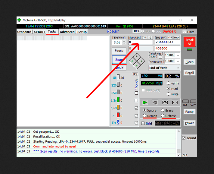 Victoria - HDD Scan in Teilabschnitten - Start und Stop LBA ab einem gewissen Scan Punkt.png